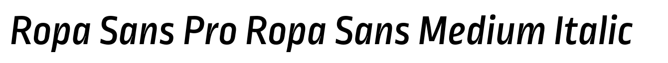 Ropa Sans Pro Ropa Sans Medium Italic